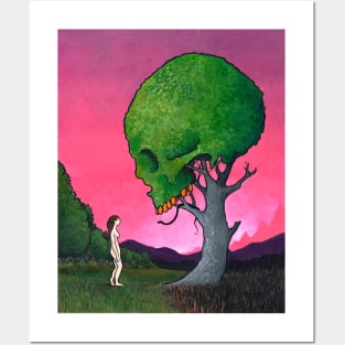 Skull Tree – Low-Hanging Fruit (Eve and the Tree of Knowledge) Posters and Art